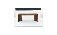 Tribesigns Extra Long Rectangle Brown Solid Wood Computer Desk, Rustic Home Office Writing Work Desk