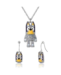 Bluey Pendant Necklace and Fish Hook Earrings Set, Official License
