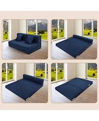 homfan Multi-Functional Folding Floor Sofa Bed with Pillows