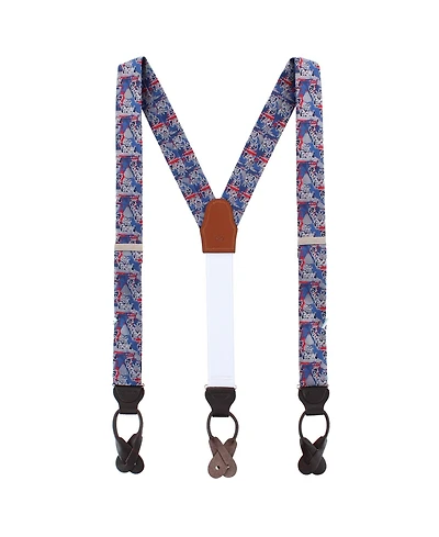 Trafalgar Men's Freedom's Torch Patriotic Silk Novelty Button End Suspenders