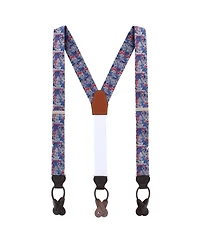Trafalgar Men's Freedom's Torch Patriotic Silk Novelty Button End Suspenders