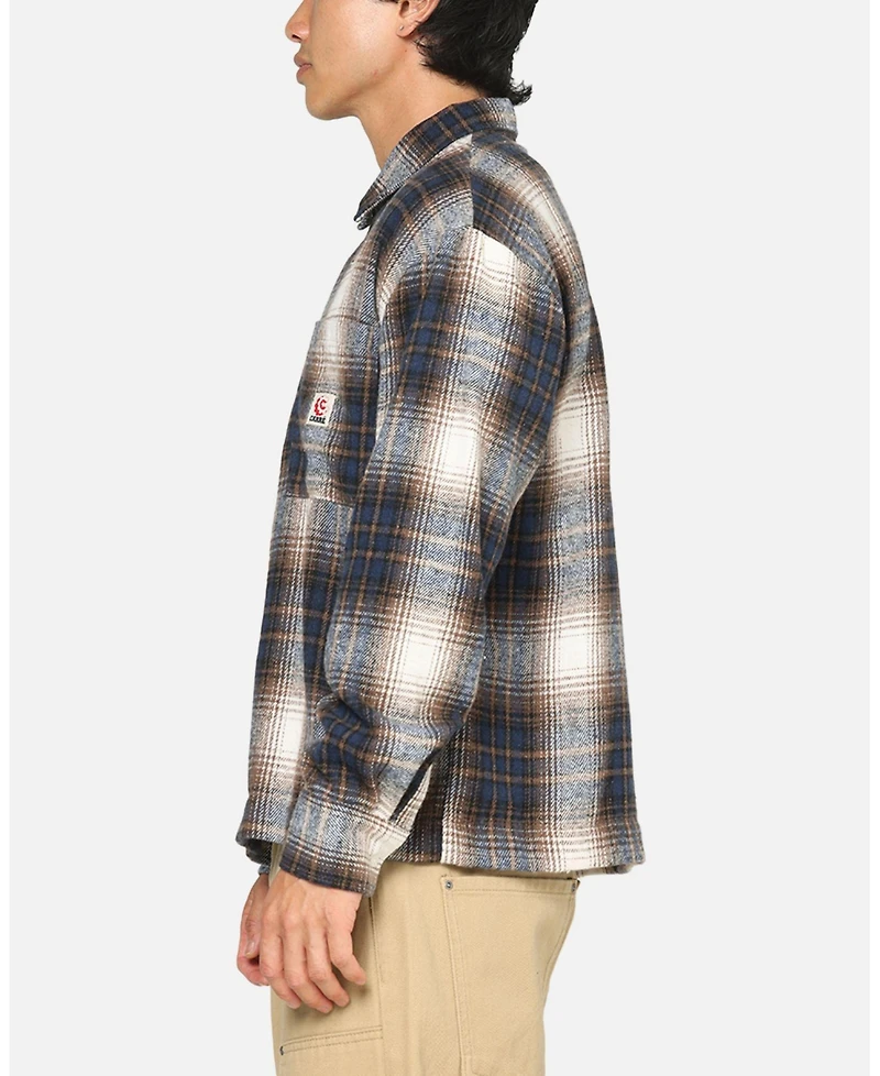 Carre Men's Ombre Zip Up Long Sleeve Shirt