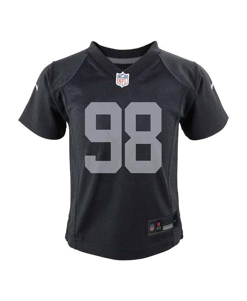 Nike Preschool Maxx Crosby Black Las Vegas Raiders Team Game Jersey