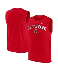 Nike Men's Scarlet Ohio State Buckeyes Primetime Legend Arch Dri-fit Muscle Tank Top