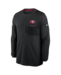 Nike Men's Black San Francisco 49ers Sideline Coaches Uv Dri-fit Long Sleeve T-Shirt