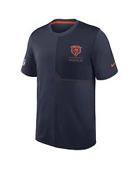 Nike Men's Navy Chicago Bears Sideline Uv Dri-fit Coaches T-Shirt