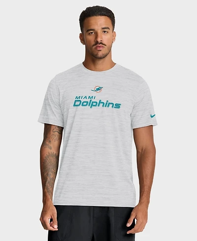 Nike Men's Ash Miami Dolphins Velocity Endurance Run Dri-fit T-Shirt