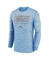 Nike Men's Powder Blue Los Angeles Chargers Sideline Offensive Transition Velocity Dri-fit Long Sleeve T-Shirt