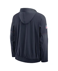 Nike Men's Navy Chicago Bears Sideline Anorak Half-Zip Hooded Jacket