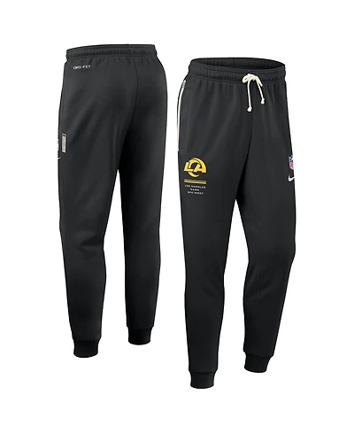 Nike Men's Black Los Angeles Rams Sideline Standard Issue Dri-fit Taper Pants