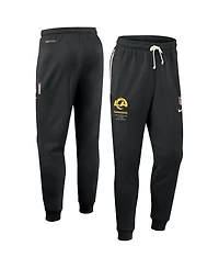 Nike Men's Black Los Angeles Rams Sideline Standard Issue Dri-fit Taper Pants