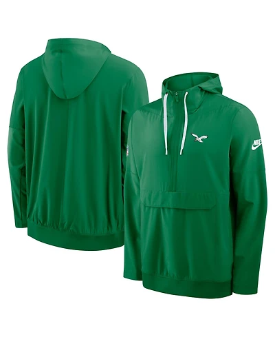 Nike Men's Kelly Green Philadelphia Eagles Alt Anorak Half-Zip Hooded Jacket