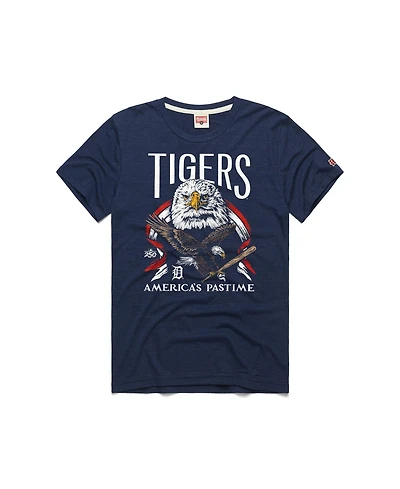Homage Men's Navy Detroit Tigers America's Pastime Tri-Blend T-Shirt