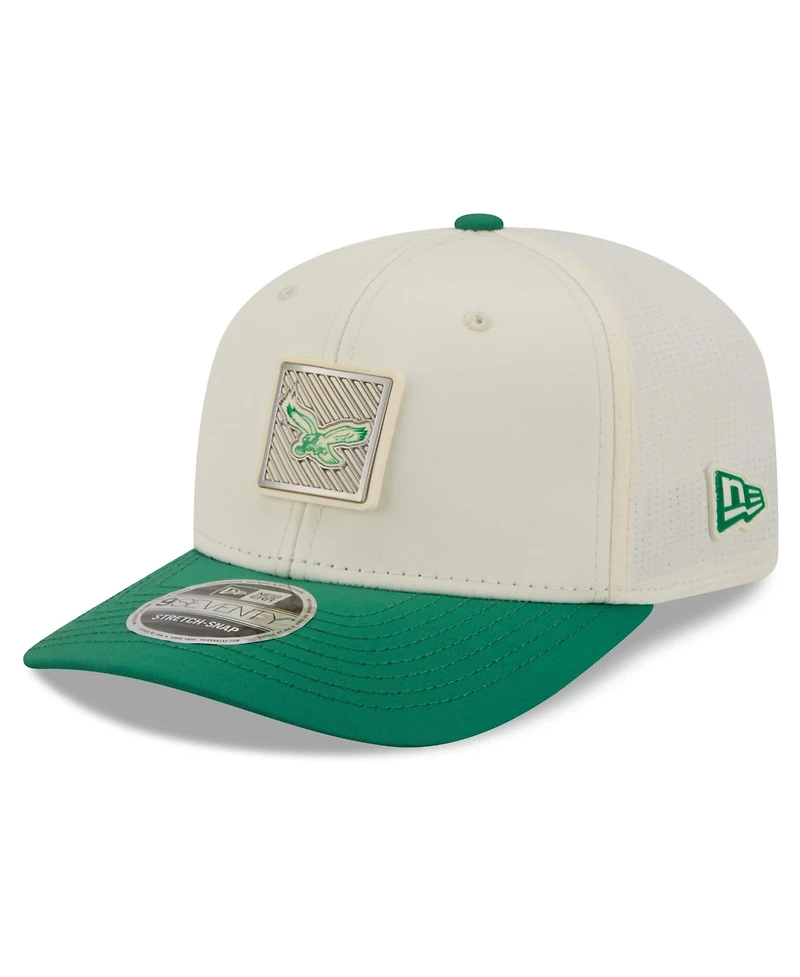 New Era Men's Cream/Kelly Green Philadelphia Eagles 2026 Nfl Training Camp 9SEVENTY Adjustable Hat