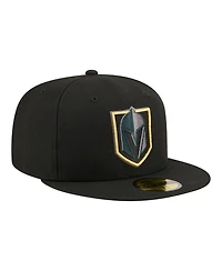 New Era Men's Black Vegas Golden Knights Color Pop 59FIFTY Fitted Hat