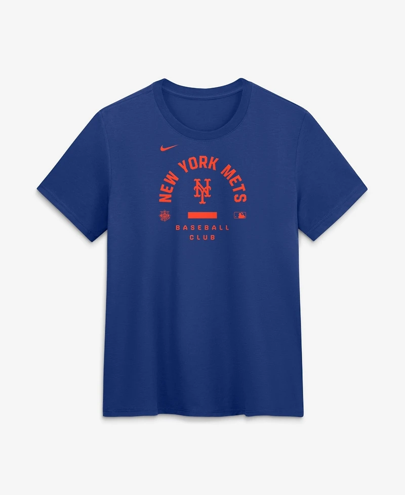 Nike Women's Royal New York Mets Authentic Collection Early Work Tri-Blend Dri-fit T-Shirt