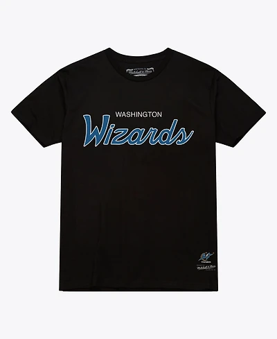 Mitchell & Ness Men's Black Washington Wizards Vintage Wordmark T-Shirt