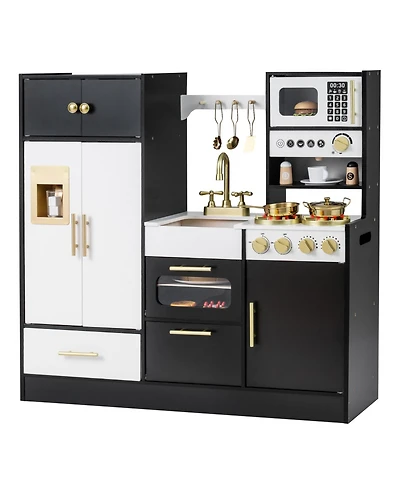 Slickblue Pretend Play Kitchen for Kids with Lights and Sound Effects