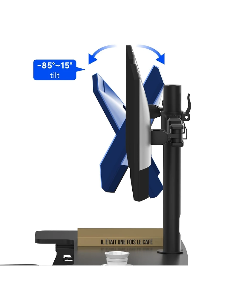 FlexiSpot D1D Dual Monitor Arm – Steel Frame, Mechanical Spring Adjustment, Up to 30" Displays
