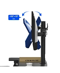 FlexiSpot D1D Dual Monitor Arm – Steel Frame, Mechanical Spring Adjustment, Up to 30" Displays