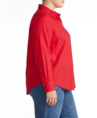 Universal Standard Plus Elbe Stretch Linen Shirt
