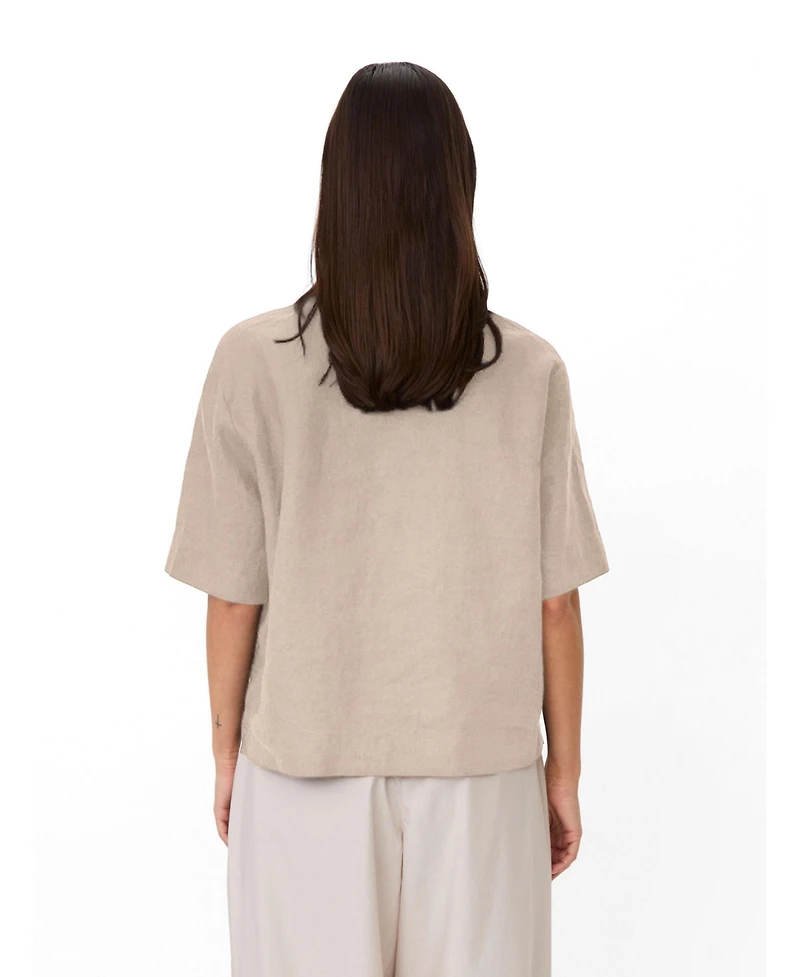 Masai Copenhagen Women's Madolorea Linen Short Sleeve Tunic Top
