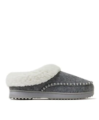 Dearfoams Women's Nyla Felted Plaid Moc Toe Clog Slippers