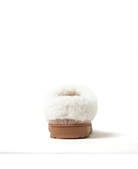 Dearfoams Women's Nyla Felted Plaid Moc Toe Clog Slippers