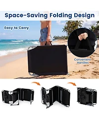 Gouun Folding Tanning Chair with Face and Arm Holes and Pillow