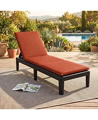 Gouun Cushioned Patio Chaise Lounge Chair with 3-Position Backrest