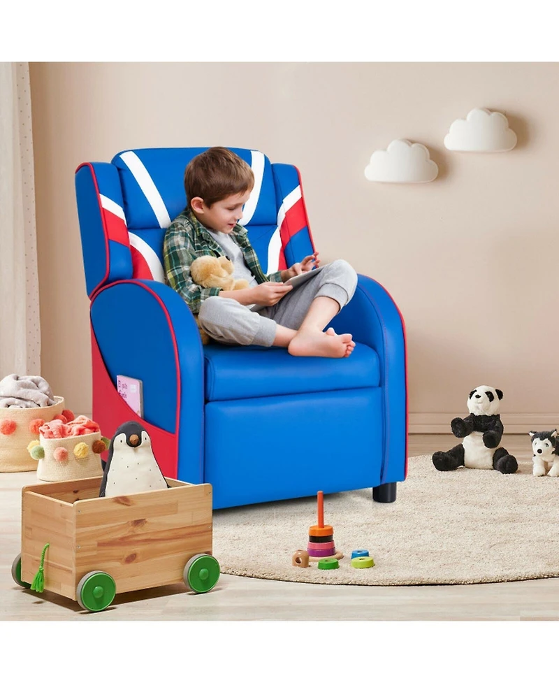 Gouun Kids Reclining Chair with Soft Headrest and Side Pockets