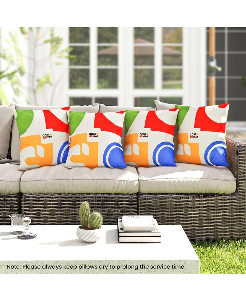 Gouun 18-Inch Square Throw Pillows with Removable Velvet Covers