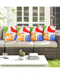 Gouun 18-Inch Square Throw Pillows with Removable Velvet Covers