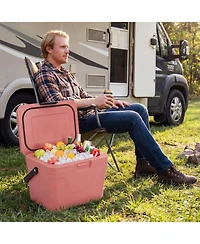Gouun 21-Quart Hard Shell Insulated Ice Chest Cooler with Cup Holders