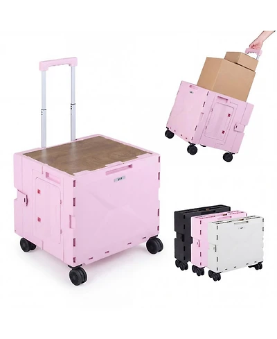 Gouun Collapsible Utility Wagon Cart with 3-Level Adjustable Handle