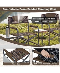 Gouun Lightweight Folding Camping Chair with Side Table and Cup Holder