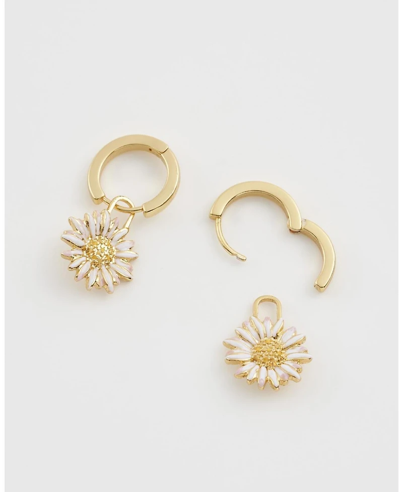 Fable England Daisy Huggie Earrings