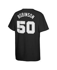 Mitchell & Ness Big Boys and Girls David Robinson Black San Antonio Spurs Hardwood Classics Name Number T-Shirt