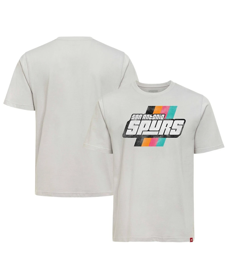 Sportiqe Men's and Women's Silver San Antonio Spurs Duke Alva T-Shirt