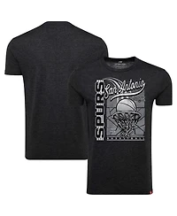Sportiqe Men's and Women's Black San Antonio Spurs Comfy Waycross Tri-Blend T-Shirt