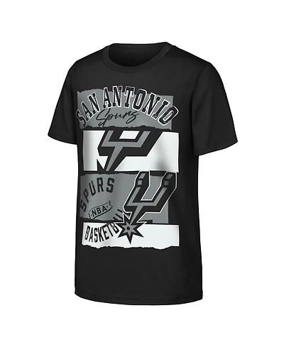 Outerstuff Big Boys and Girls Black San Antonio Spurs The Paint T-Shirt