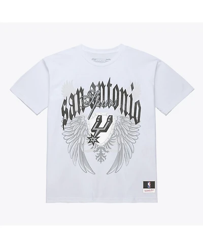 Mitchell & Ness Men's White San Antonio Spurs Old English Classic T-Shirt
