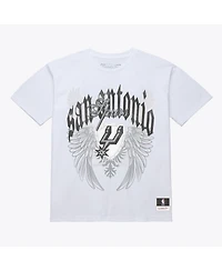 Mitchell & Ness Men's White San Antonio Spurs Old English Classic T-Shirt