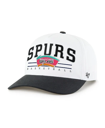 '47 Brand Men's White/Black San Antonio Spurs Roscoe Two-Tone Hitch Adjustable Hat