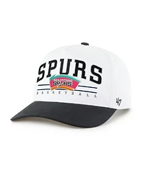 '47 Brand Men's White/Black San Antonio Spurs Roscoe Two-Tone Hitch Adjustable Hat