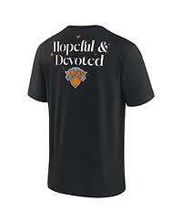 Fanatics Men's Black New York Knicks Hopeful Devoted Heavyweight T-Shirt