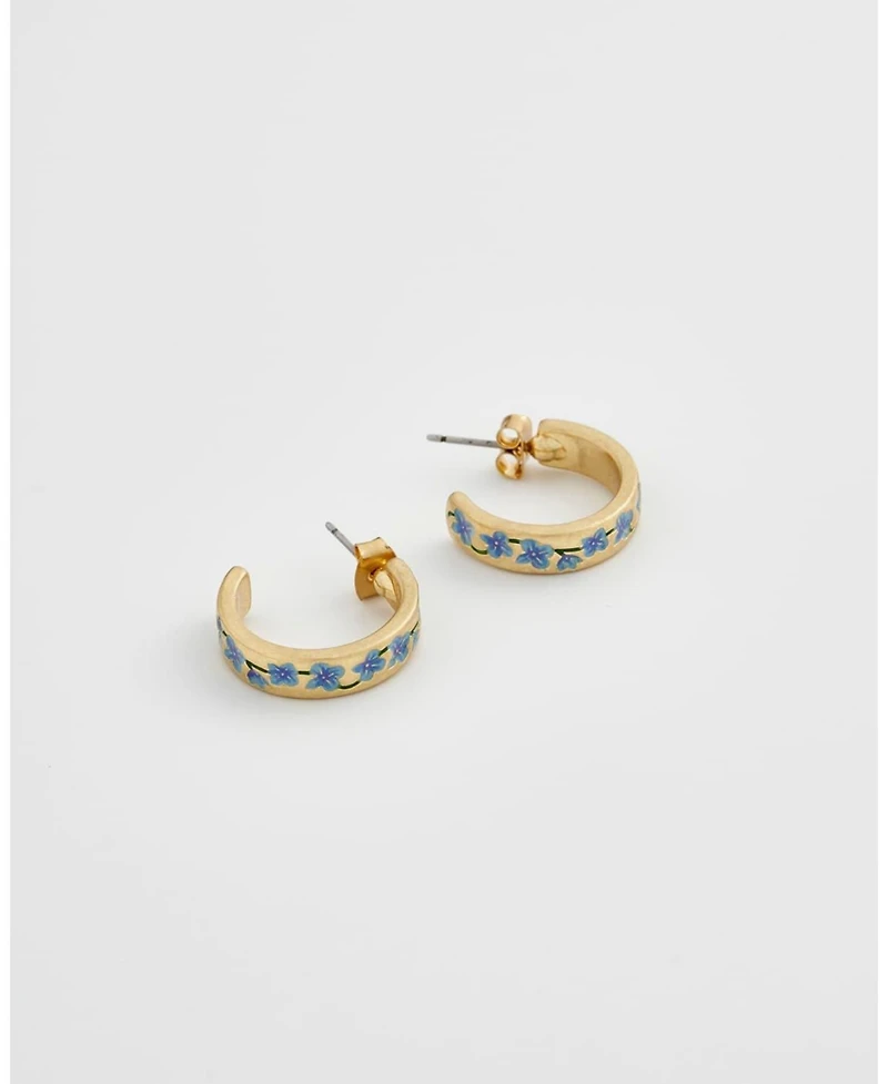 Fable England Forget-Me-Not Hoop Earings