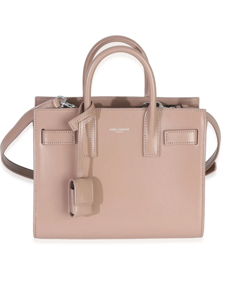 Pre-Owned Saint Laurent Beige Smooth Leather Nano Classic Sac De Jour