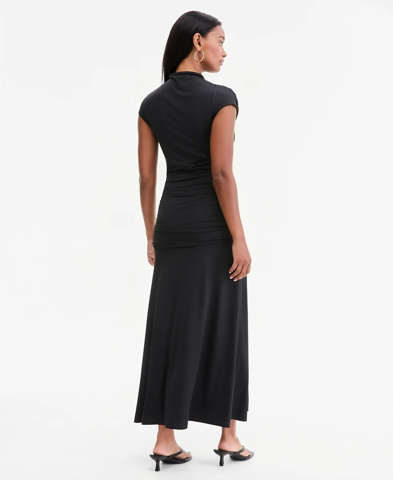 Bar Iii Women's Ruched Cap-Sleeve Midi Dress, Macy's Exclusive