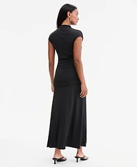 Bar Iii Women's Ruched Cap-Sleeve Midi Dress, Macy's Exclusive